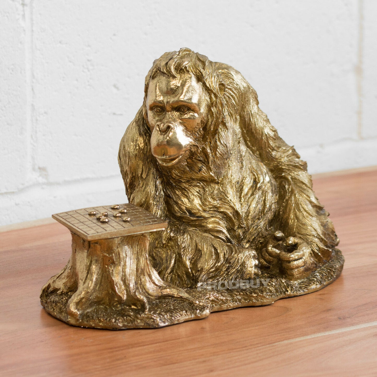 Large Orangutan Playing Draughts Ornament