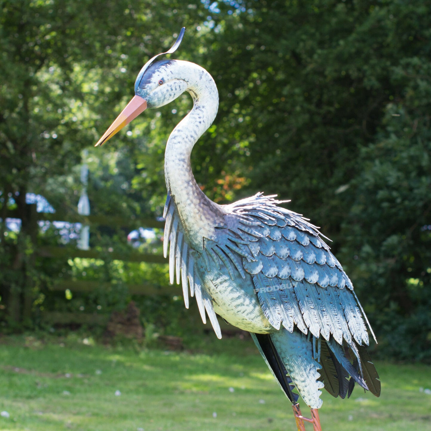 Tall Heron Garden Ornament Large 118cm Metal Bird