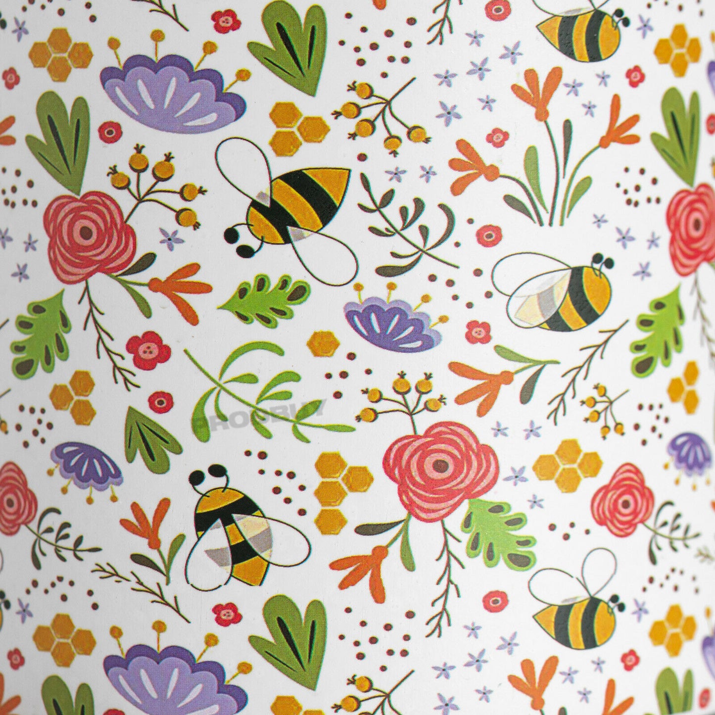 Floral Bees 12cm Plant Pot Small White Ceramic Indoor Cover