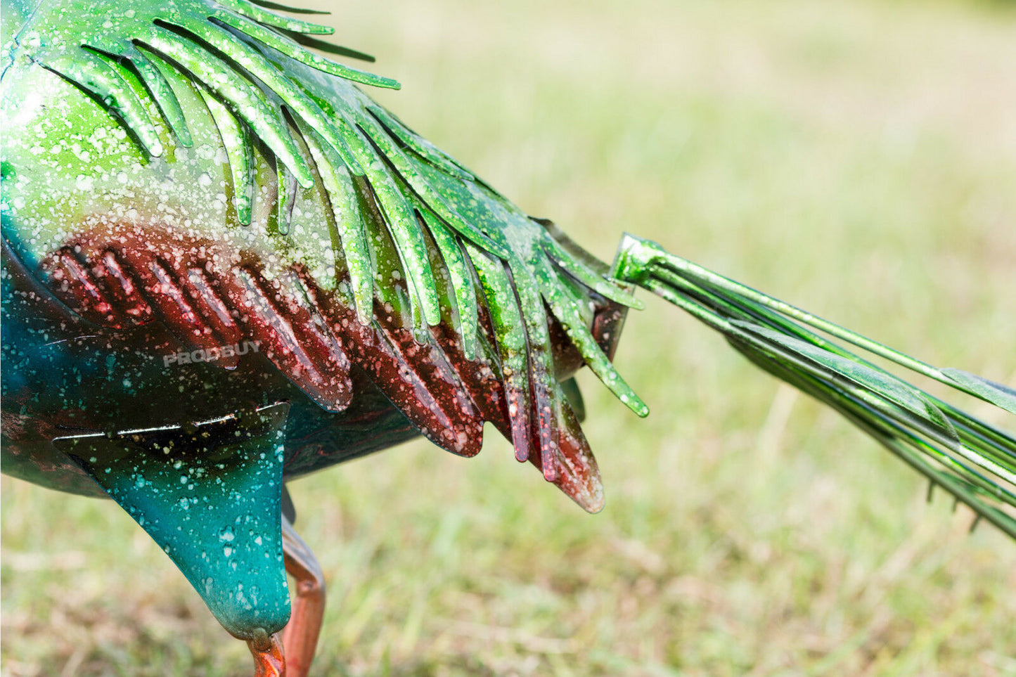 Large Exotic Peacock Metal Garden Ornament
