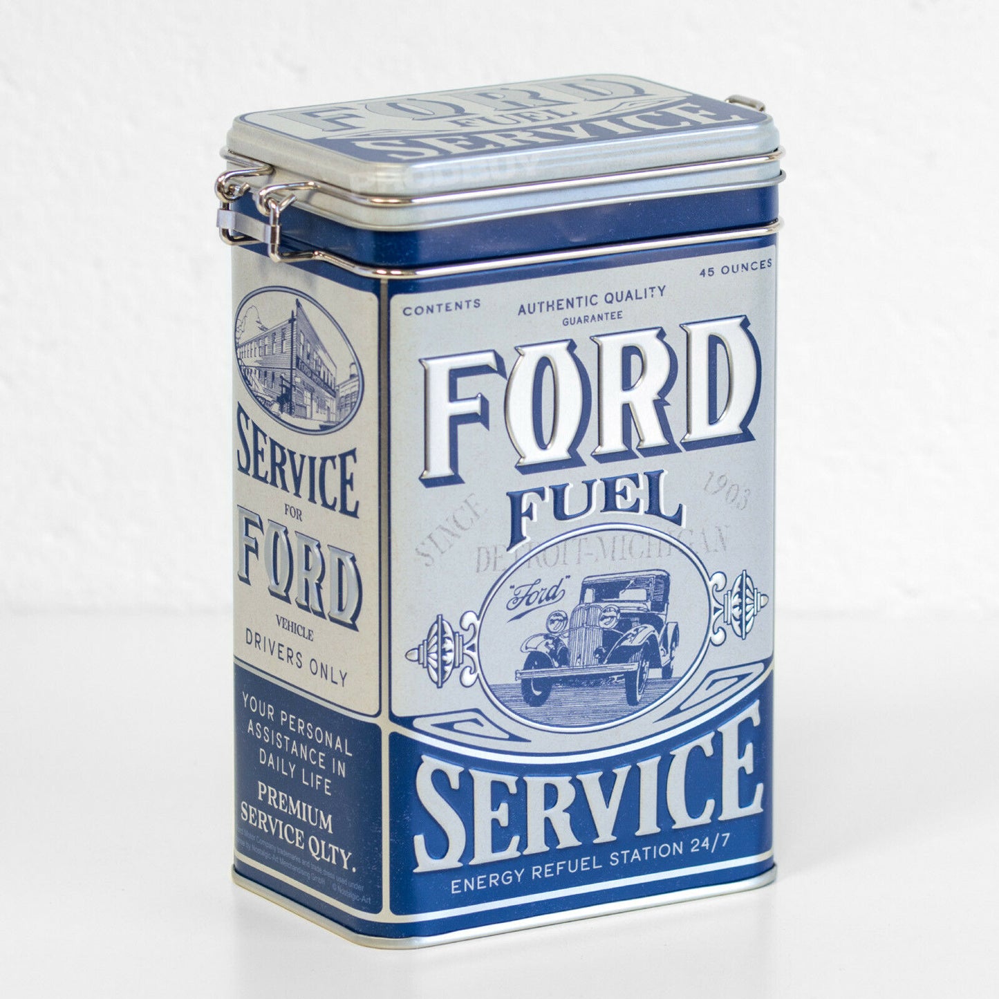 Ford Fuel Service Retro Clip Top 1.3 Litre Storage Tin