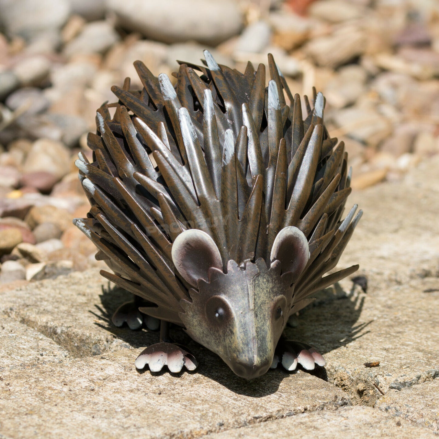 Small Metal Hedgehog 17cm Garden Ornament