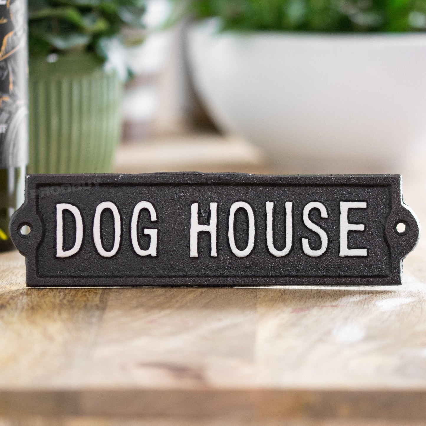 Cast Iron 'Dog House' Garden Wall Sign