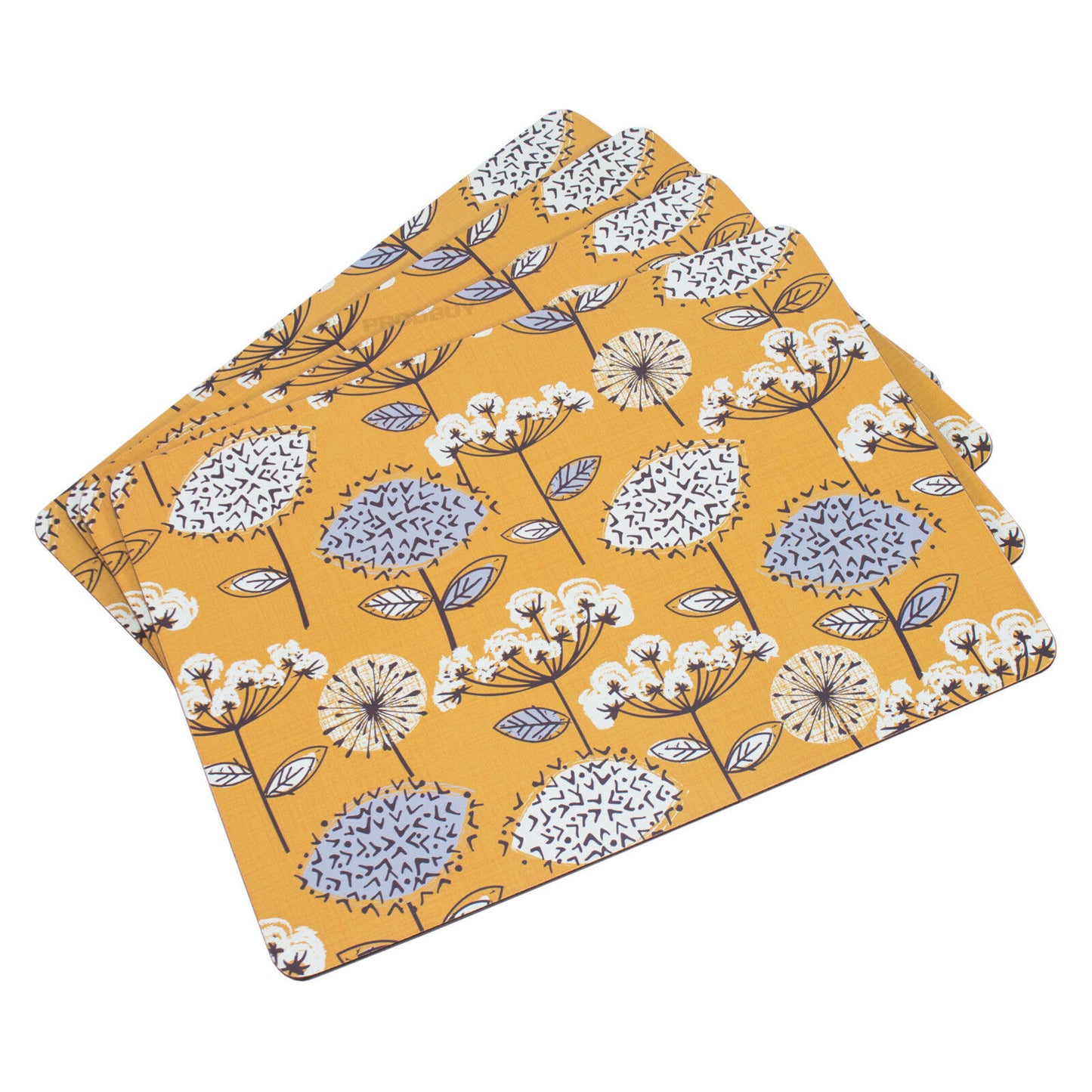 Set of Flower Meadow 4 Placemats & 4 Coasters