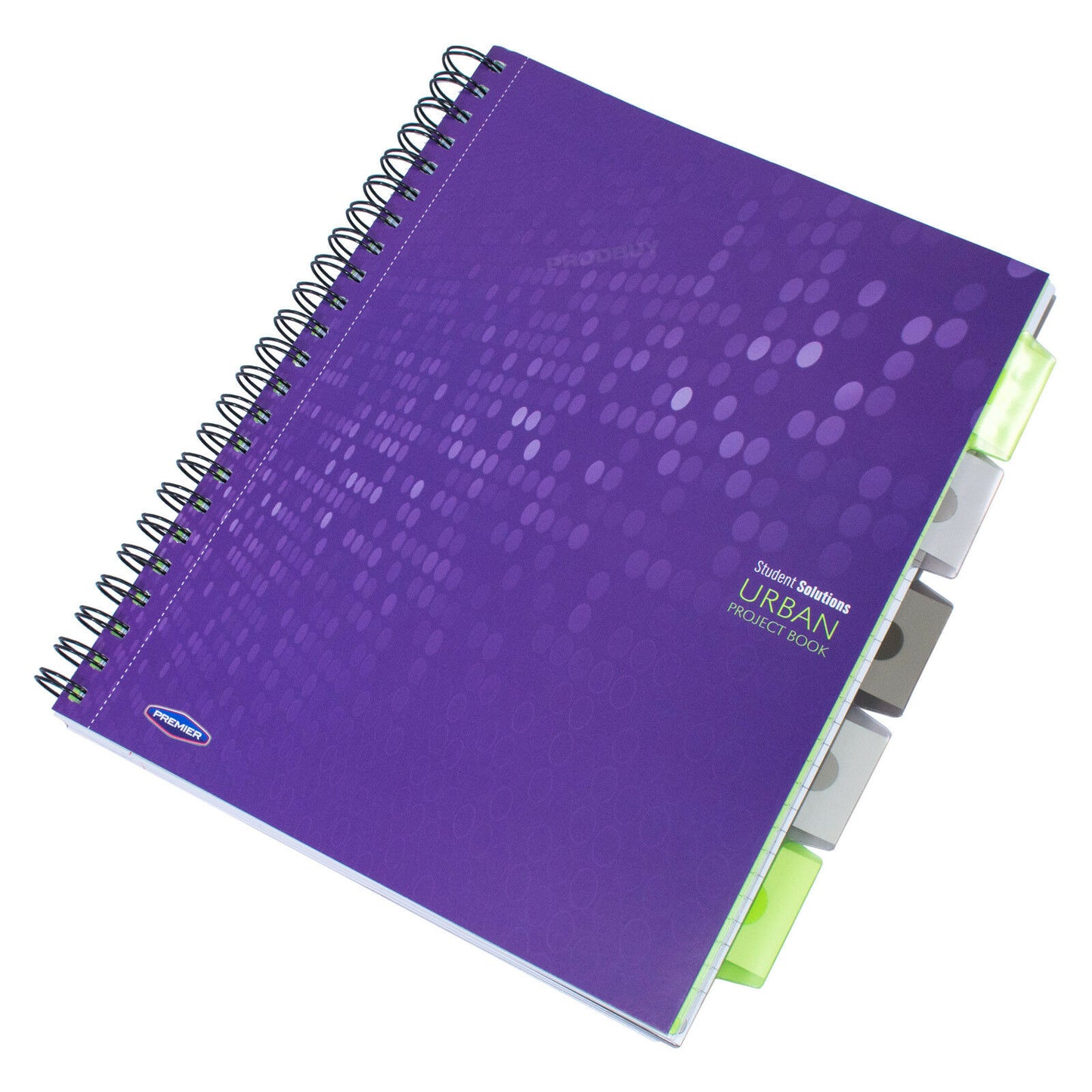 A4 Spiral Tabbed Indexed Project Book Lined Paper Notebook