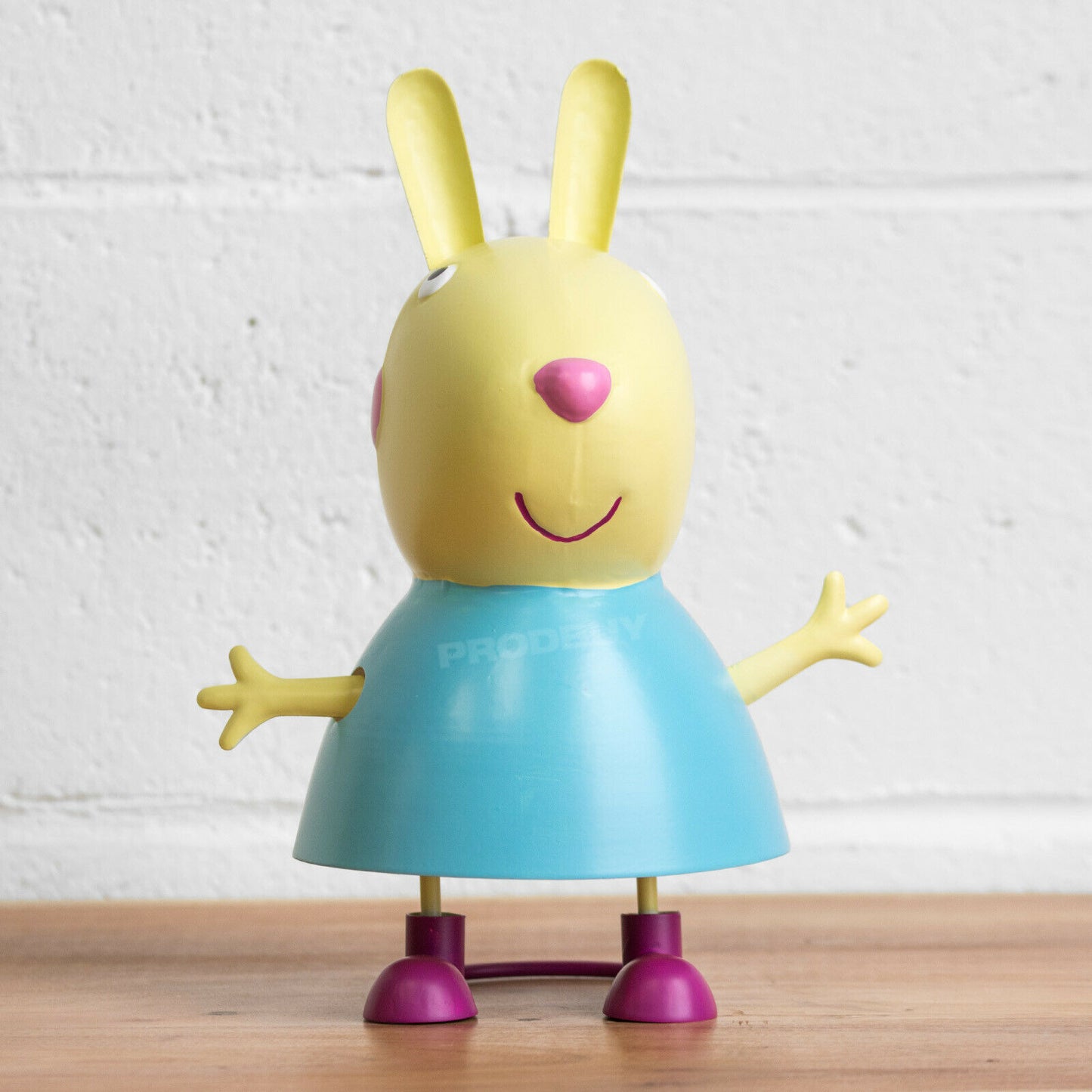 Cute 'Rebecca Rabbit' Ornament Metal Nodding Peppa Pig Figure