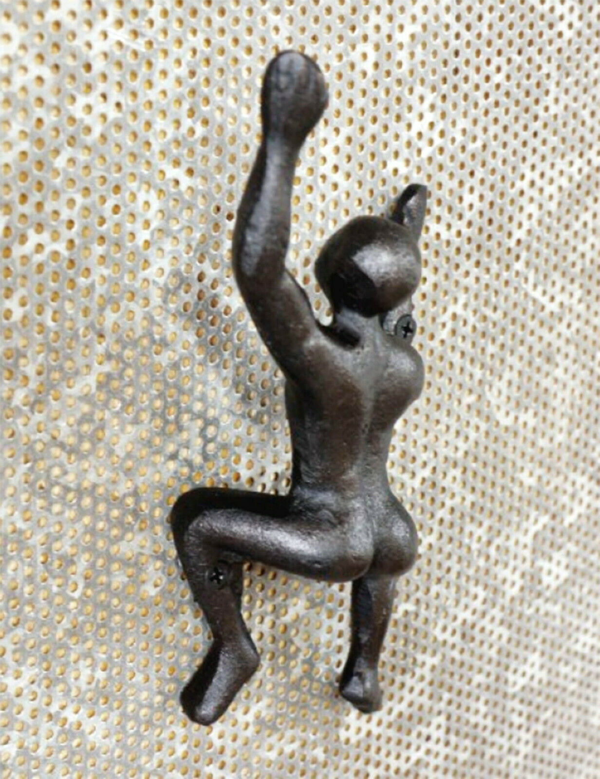 Cast Iron Climbing Man Wall Coat Hook