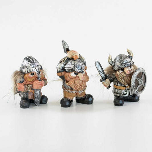 Set of 3 Small Marauding Viking Figurines