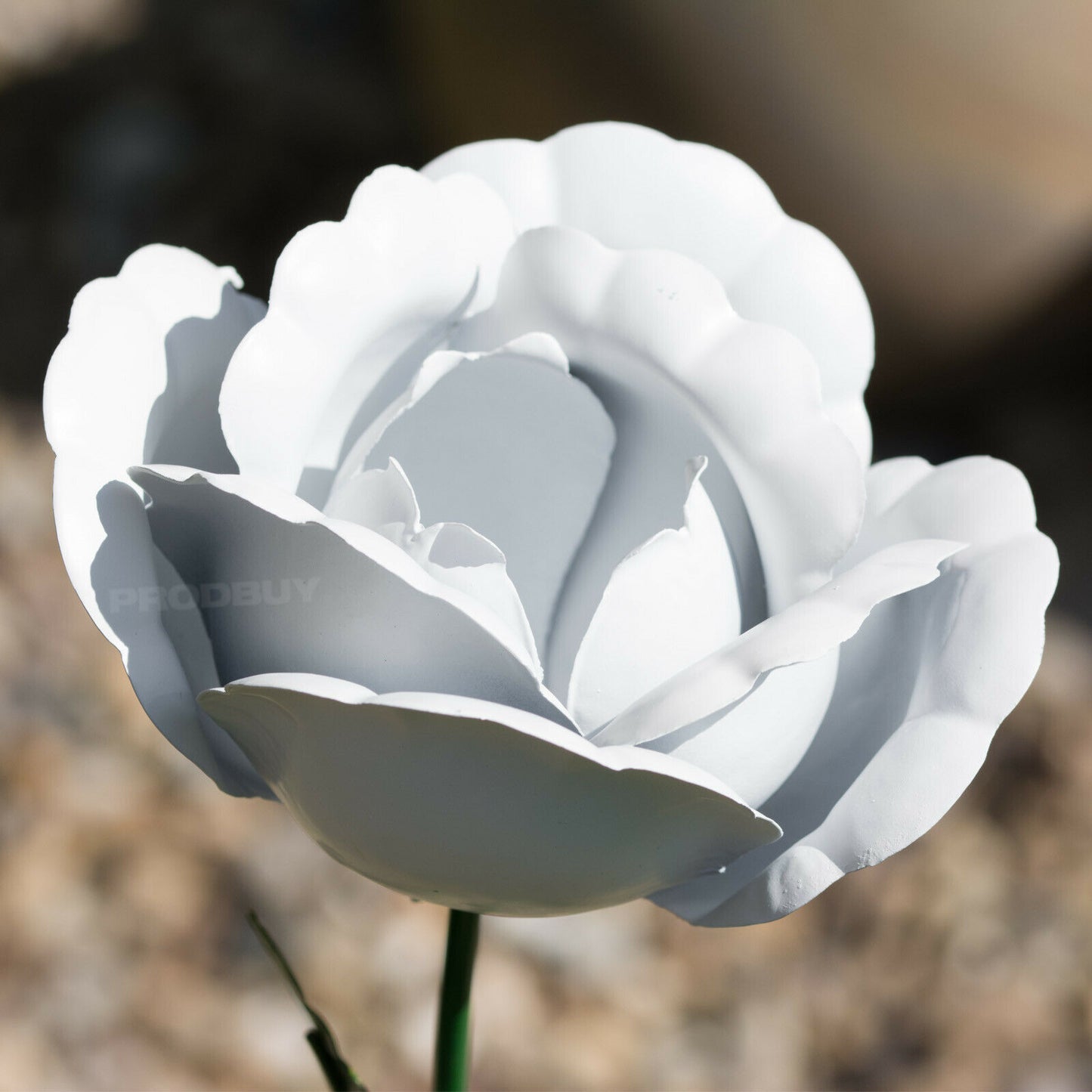 Large 83cm Rose Flower Garden Stake Metal Ornament