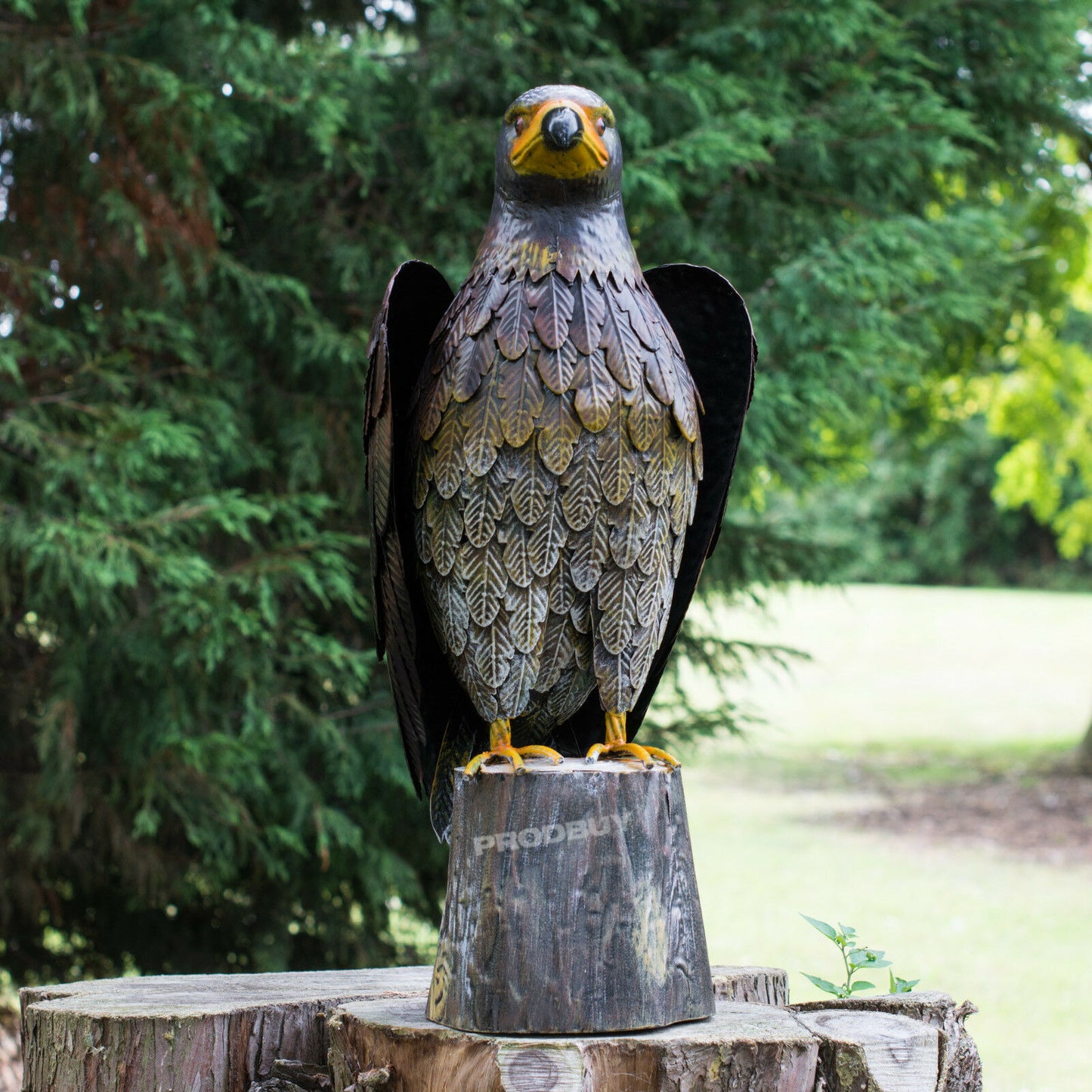53cm Large Hawk Bird Metal Garden Lawn Ornament Outdoor Sculpture