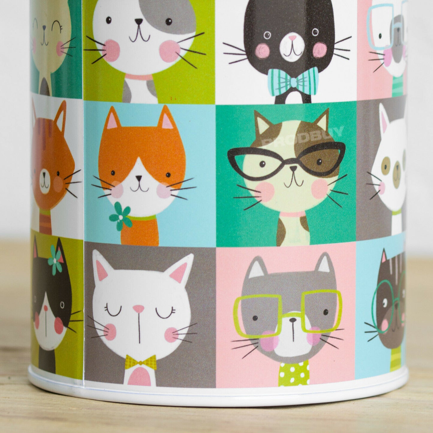 Cat Pawtraits 1L Treat Biscuit Storage Tin