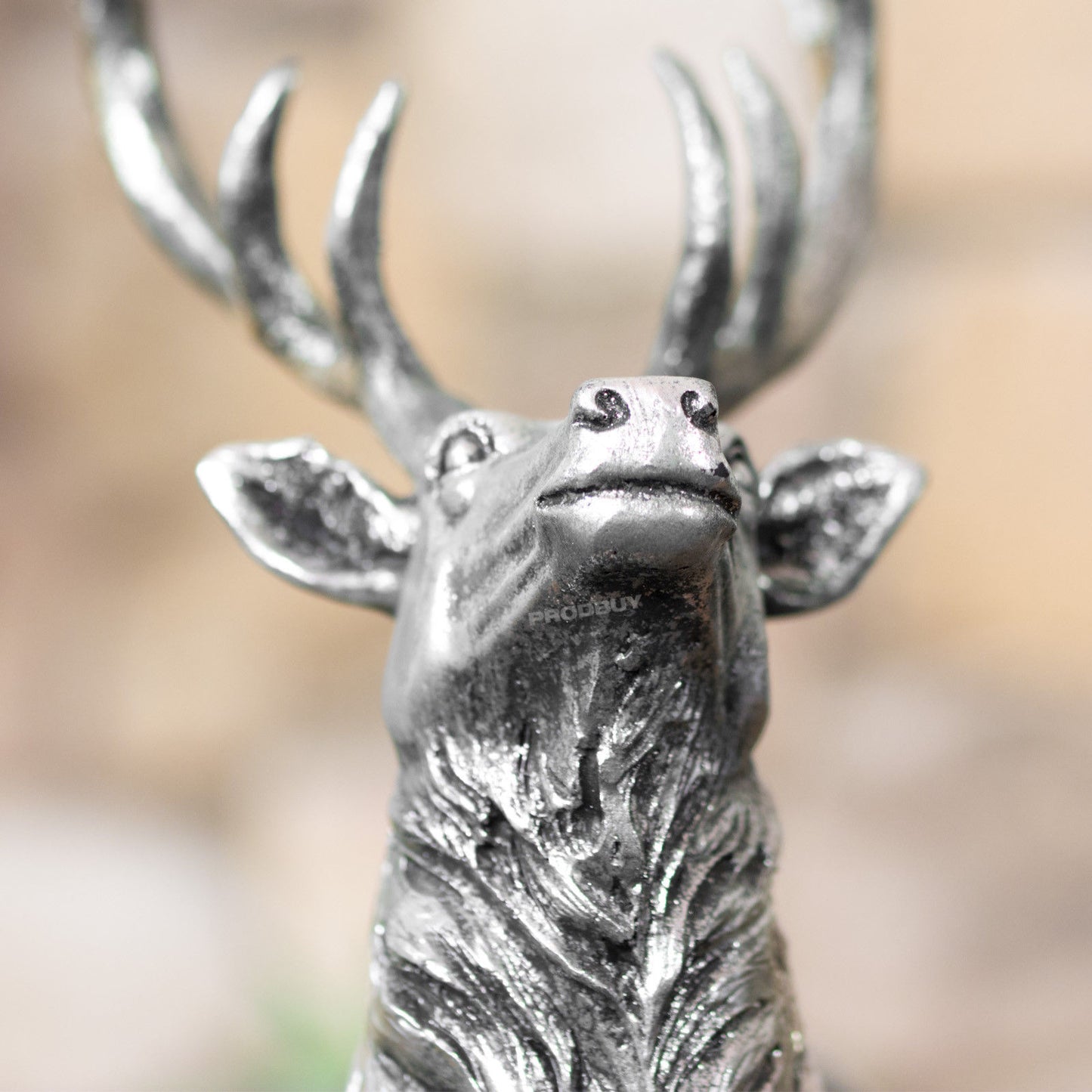 Large 39cm Silver Deer Stag Reindeer Ornament