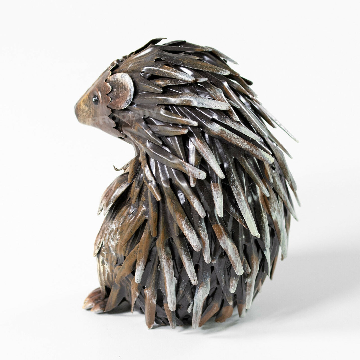 Small Metal Woodland Hedgehog Garden Sculpture