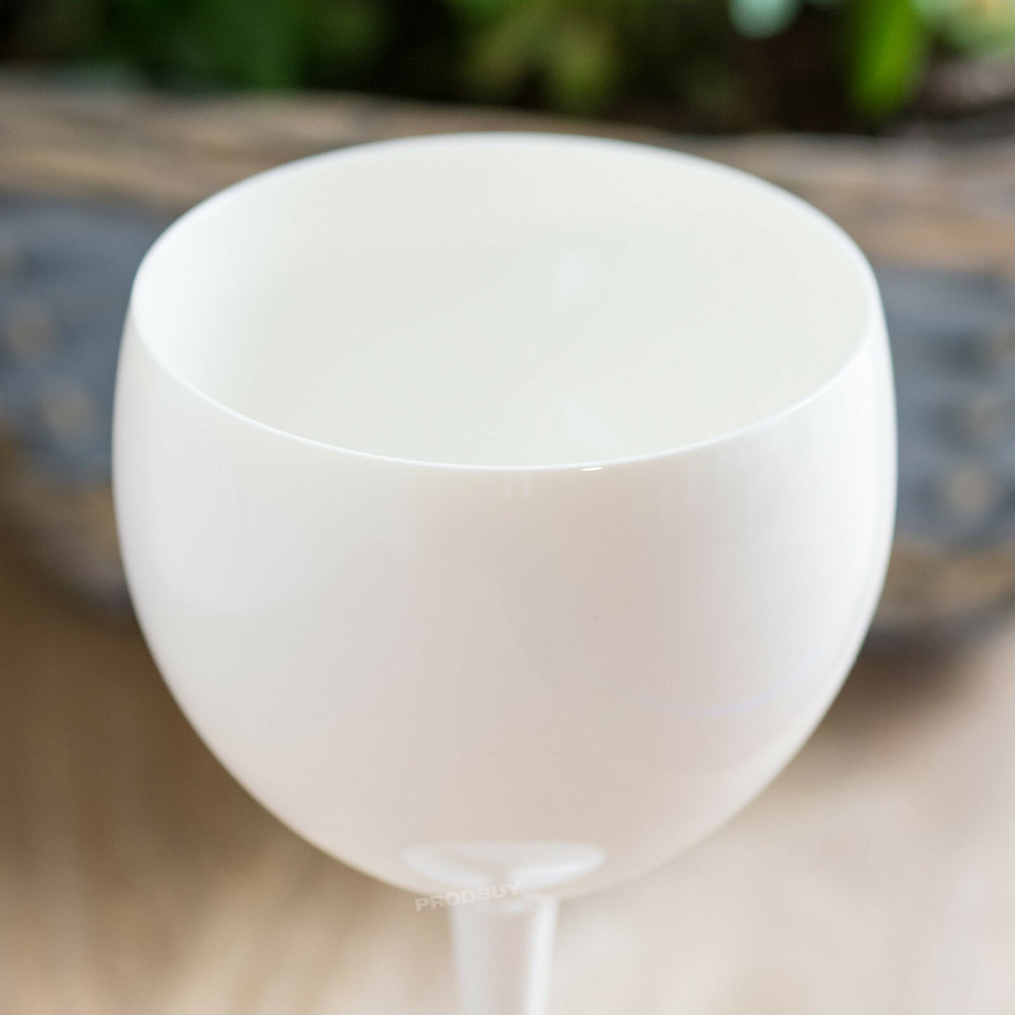 Set of 4 White Plastic Wine Glasses Gin Balloons