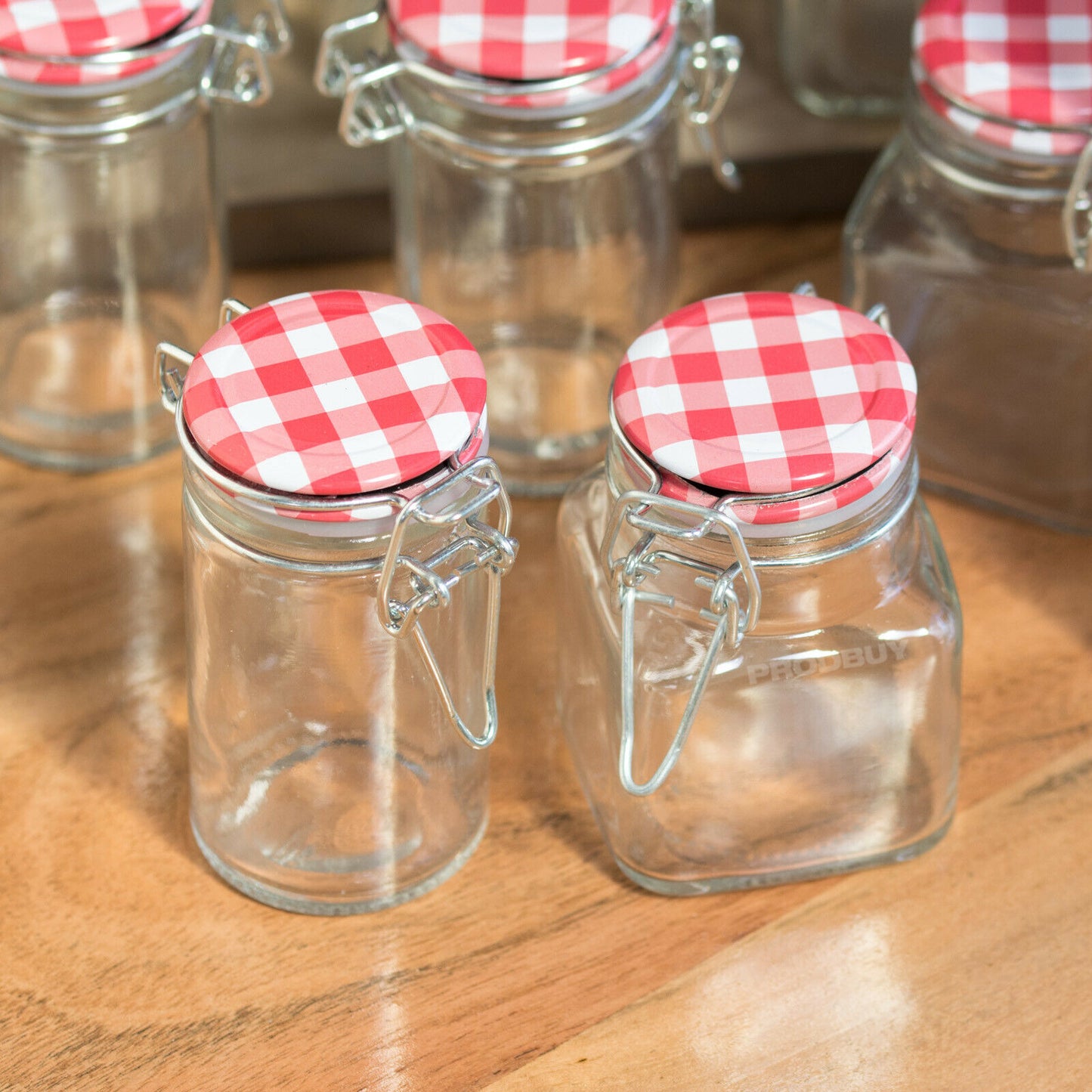 Set of 12 Small Spice Jars 90ml Clip Top