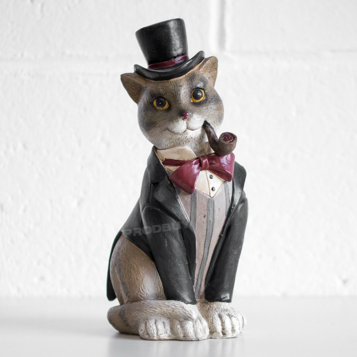 Gentleman Cat In Top Hat & Suit Resin Ornament 25cm