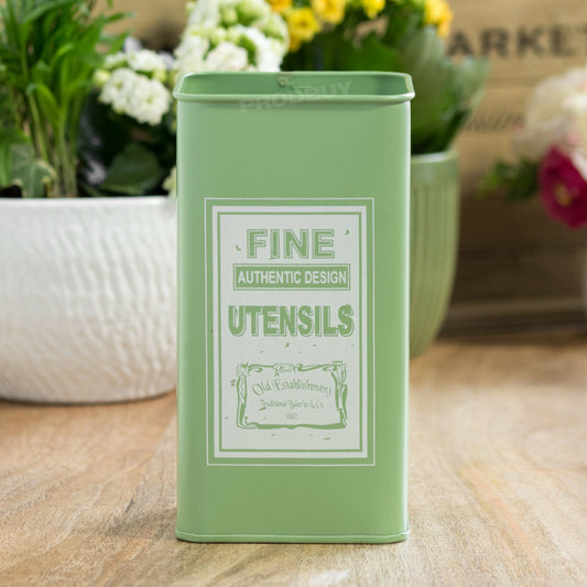 Green 'Fine Authentic Design' Utensil Storage Pot