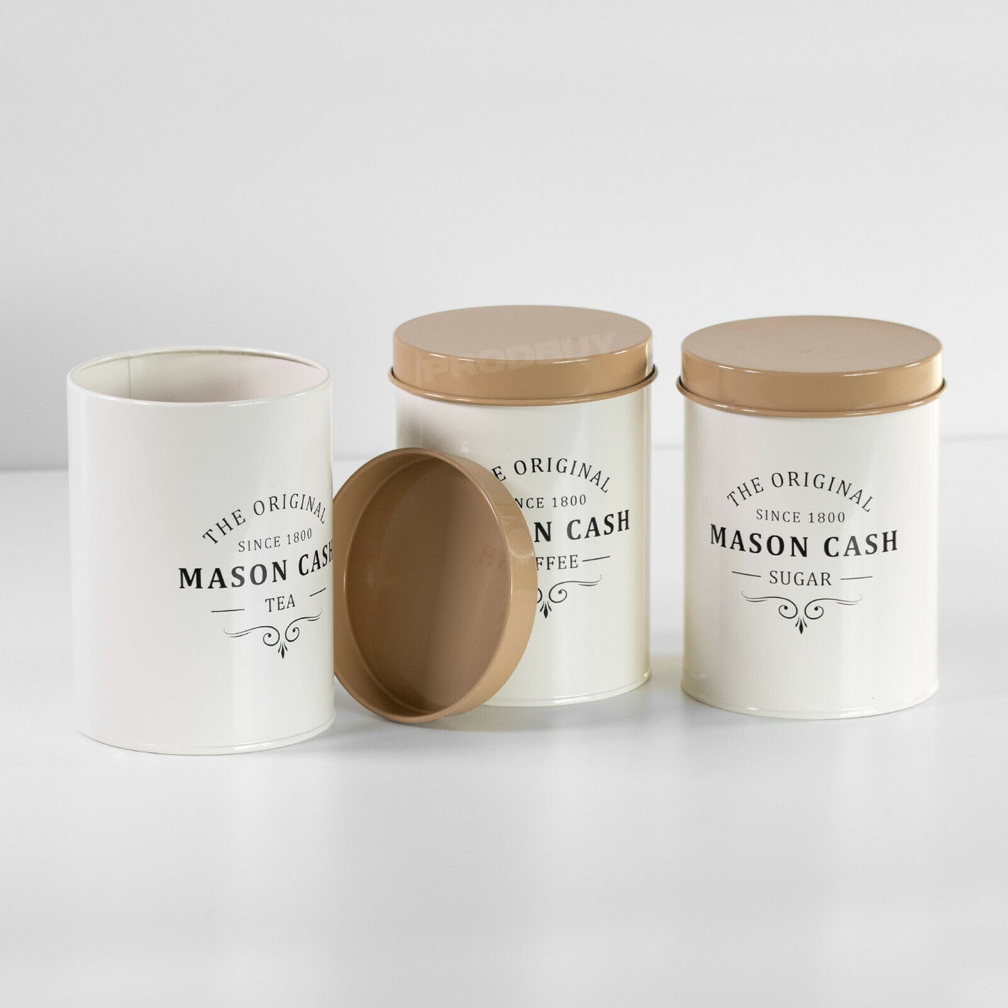 Mason Cash Heritage Tea Coffee Sugar Canisters Storage Tins