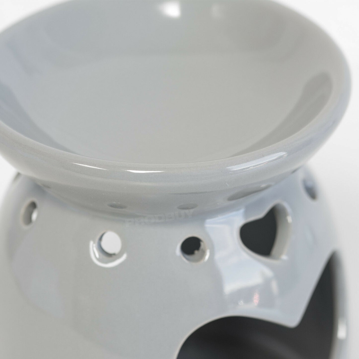 Grey Heart Tealight Candle Holder Oil Burner