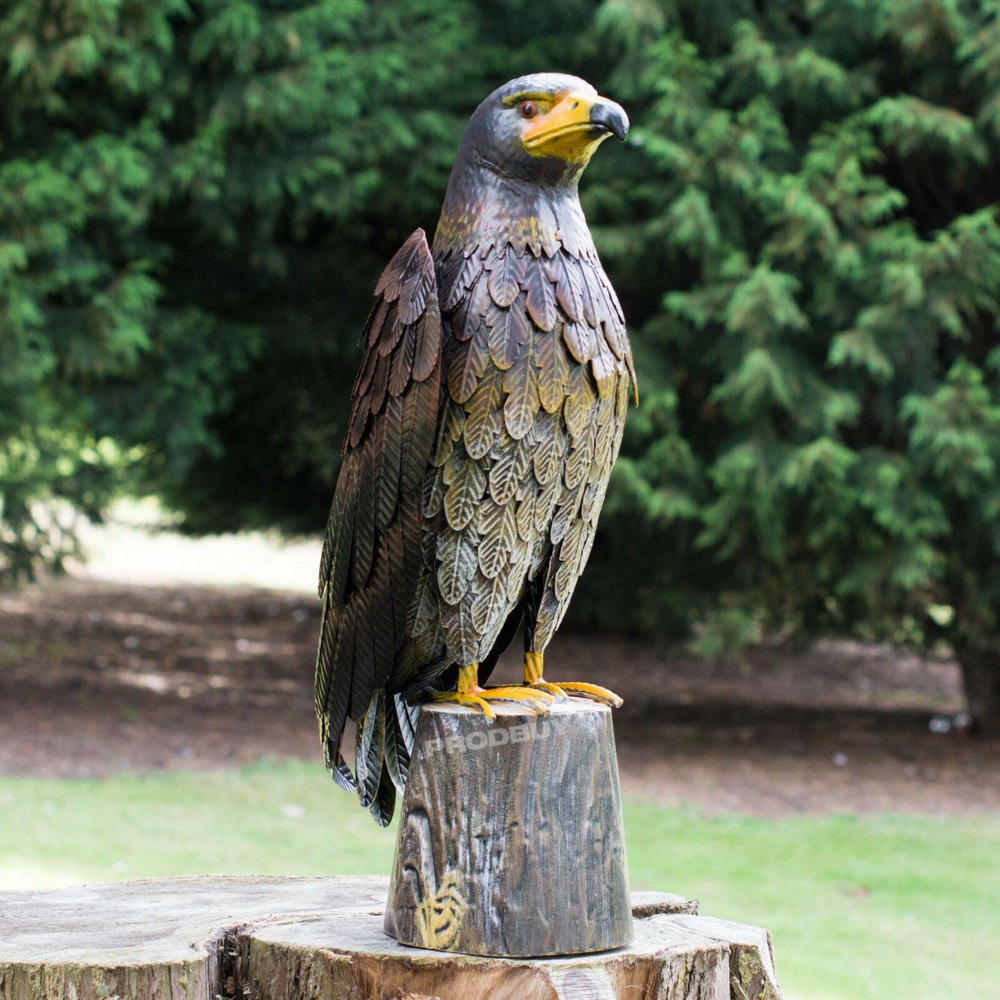 53cm Large Hawk Bird Metal Garden Lawn Ornament Outdoor Sculpture