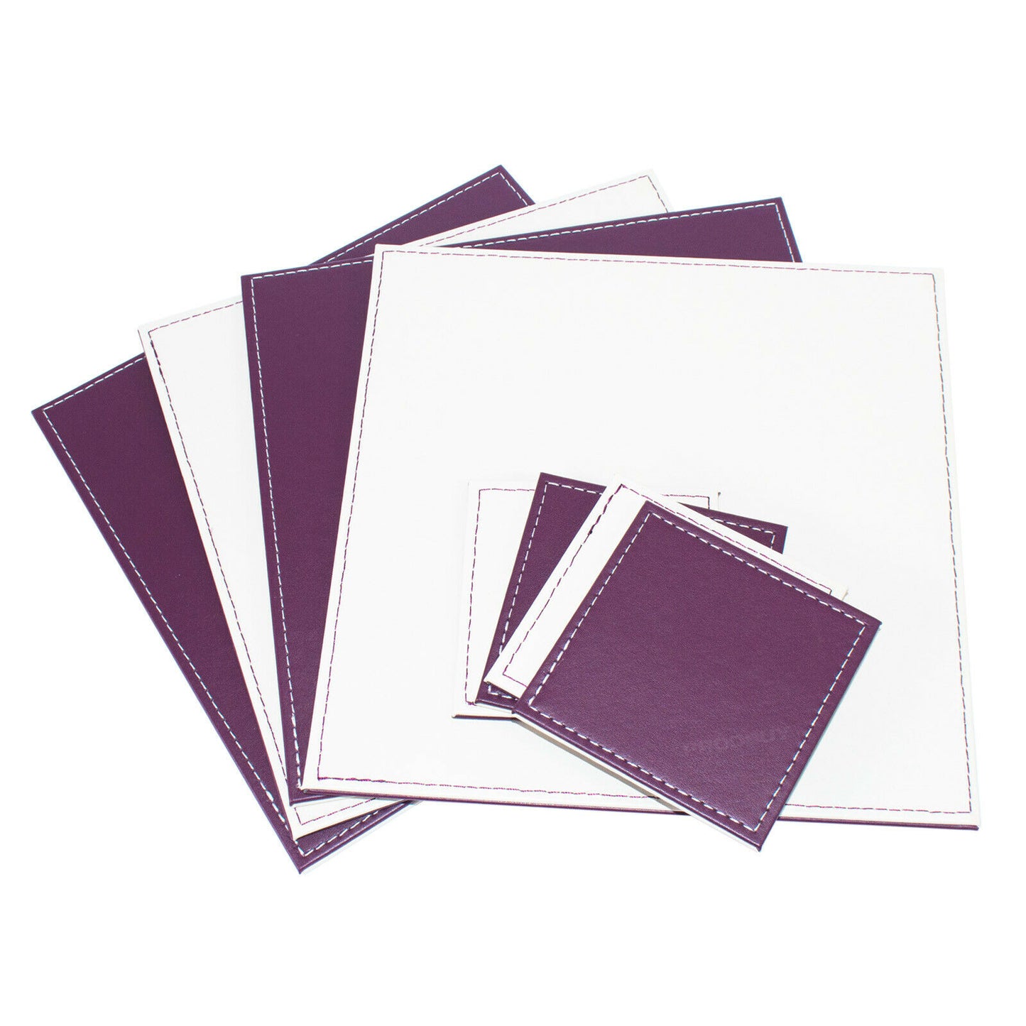 Set of Square Reversible 4 Placemats & 4 Coasters