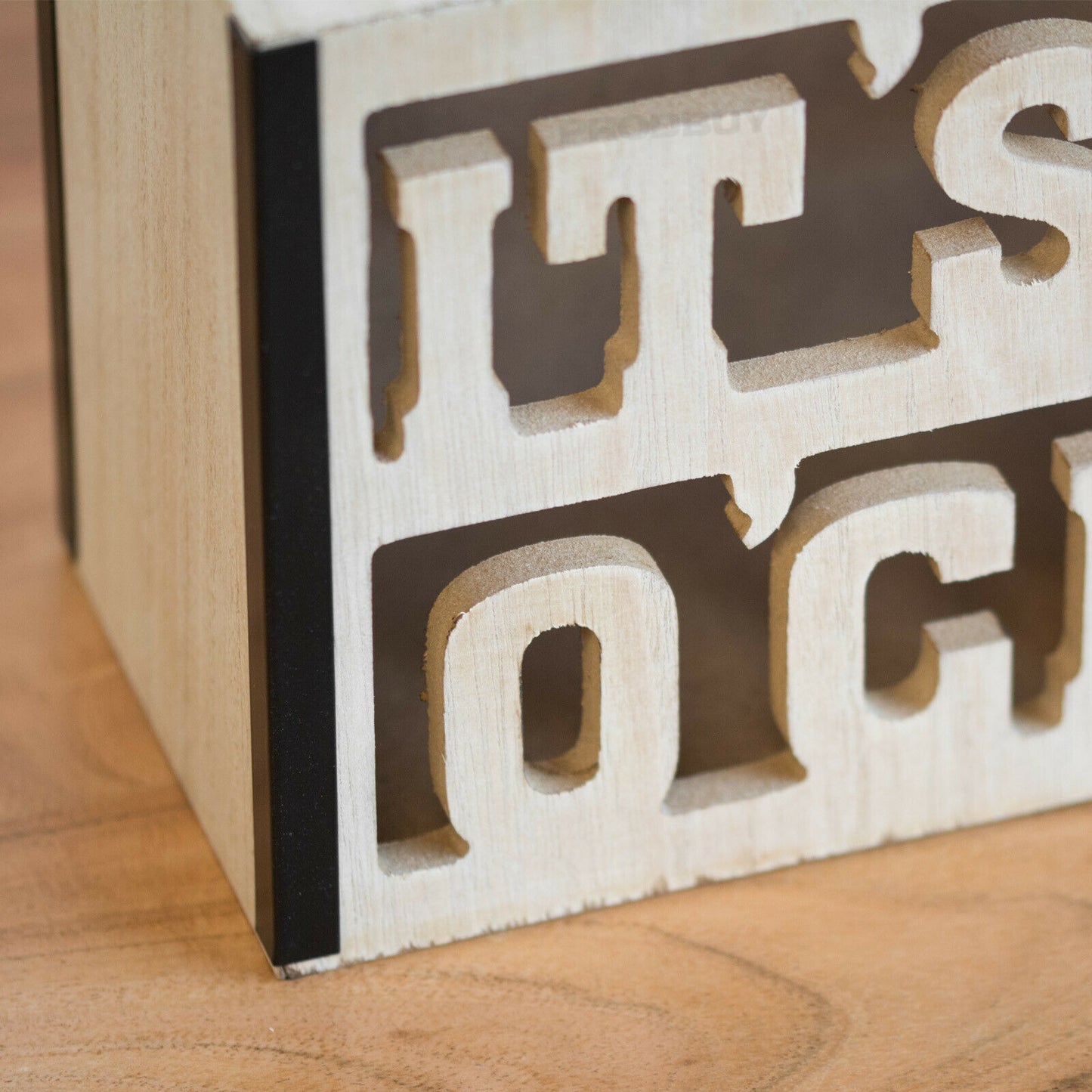 Novelty Wooden It's Wine O'Clock Wine Storage Rack