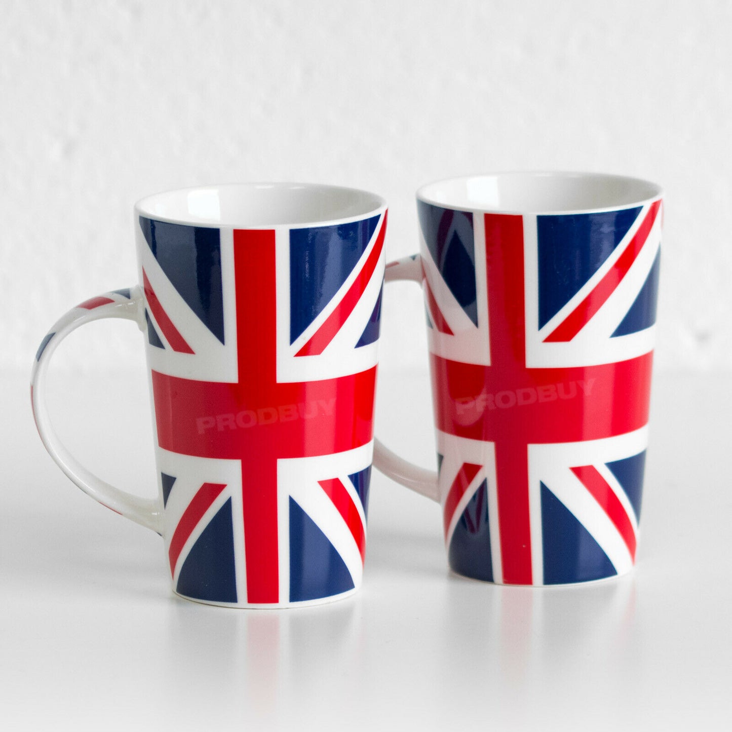 Union Jack Flag Tall Latte Coffee Mugs