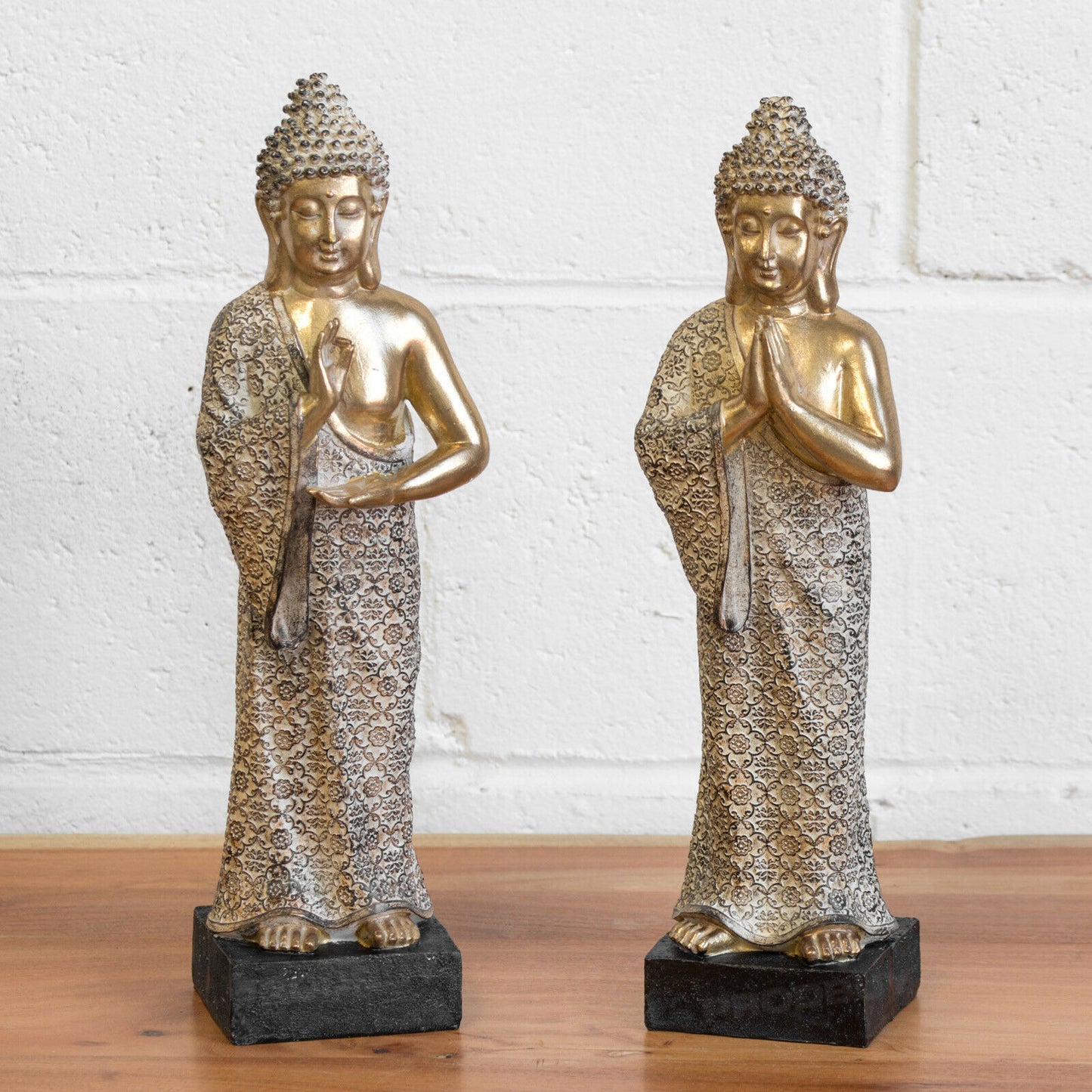 Gold Buddha Ornament 40cm Standing Figurine