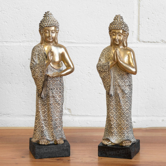 Gold Buddha Ornament 40cm Standing Figurine