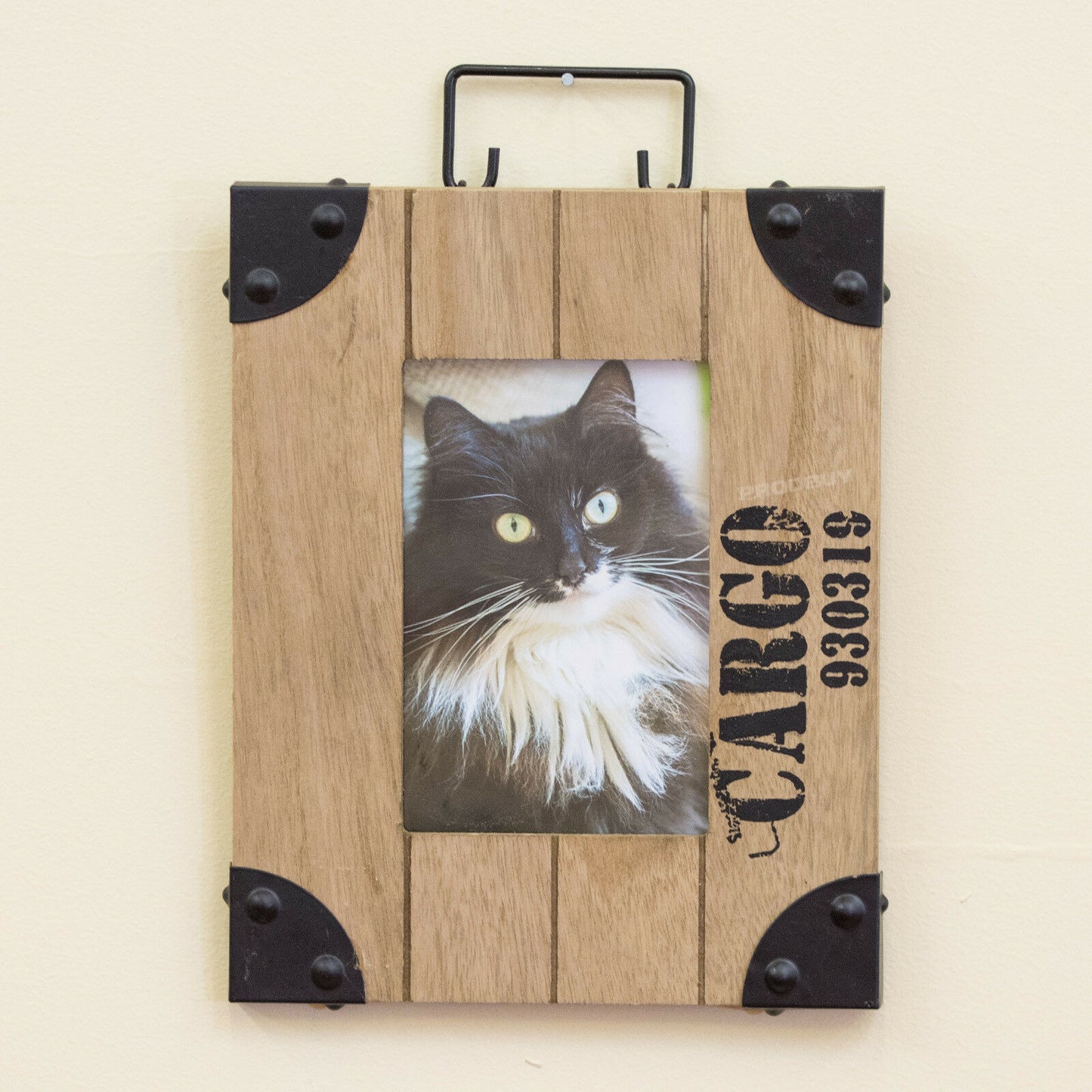Industrial Wooden Standing 4x6" Photo Frame