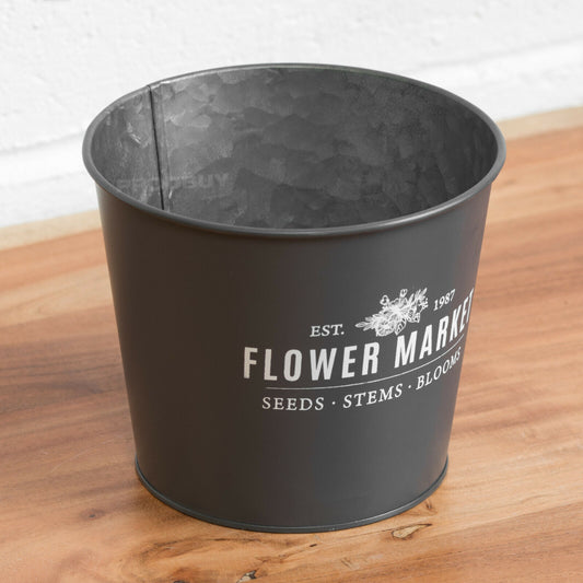 Flower Market Metal Indoor Outdoor Garden Plant Pot