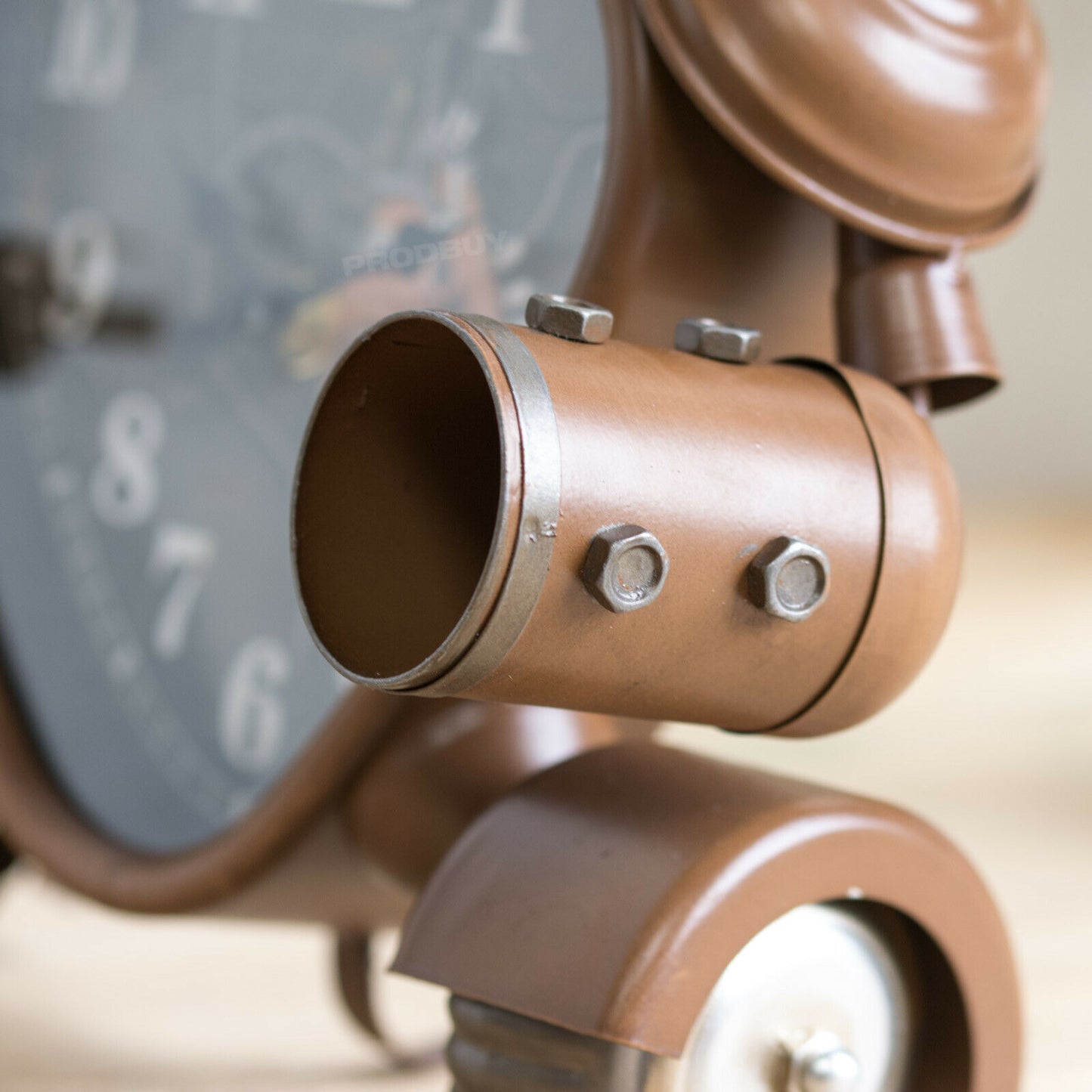 Steampunk Robot Metal Table Clock