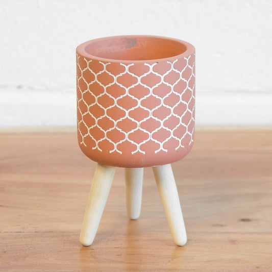Terracotta Small Round Planter with Legs