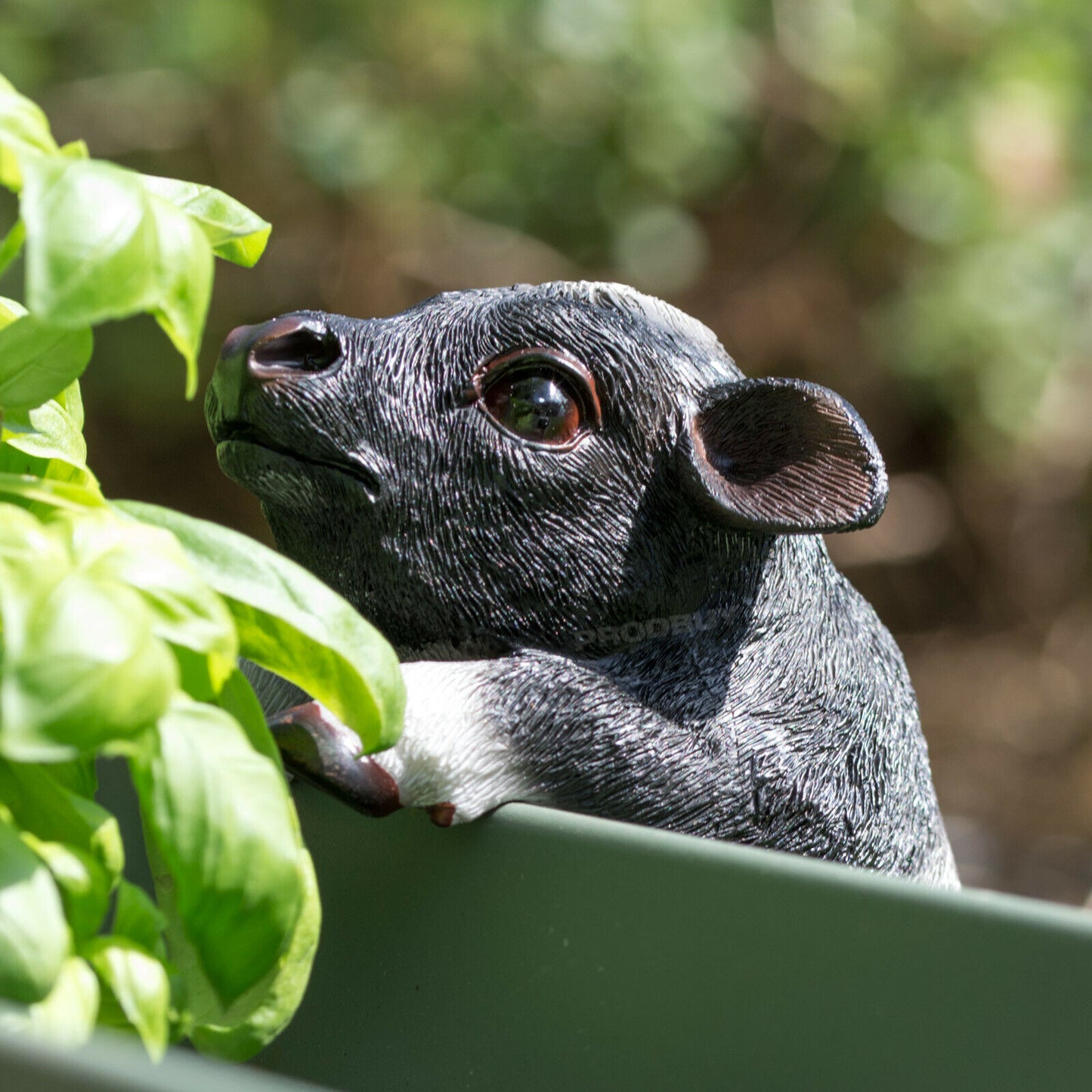 Black & White Cow Plant Pot Hanging Ornament
