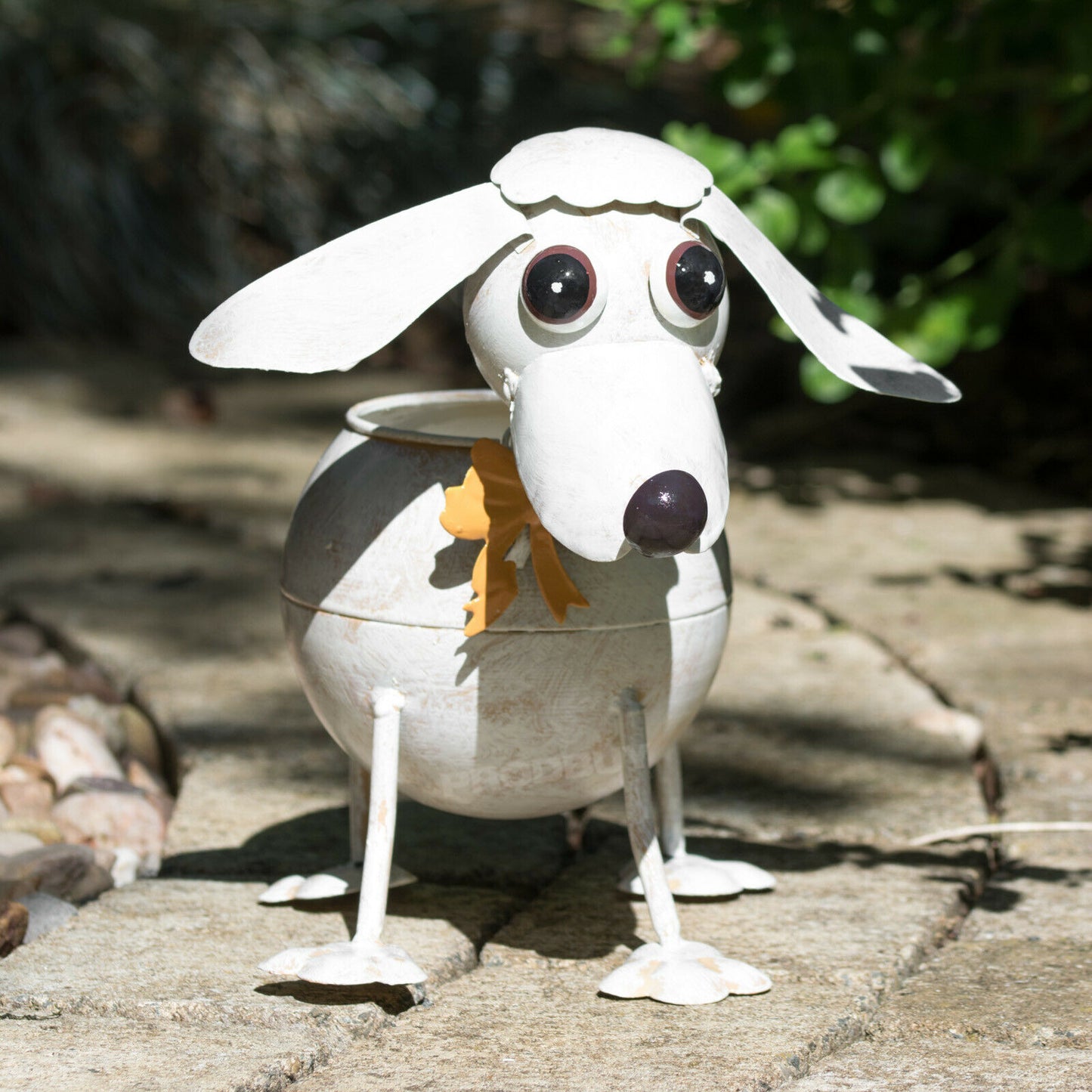 Nodding Poodle Metal Dog Planter