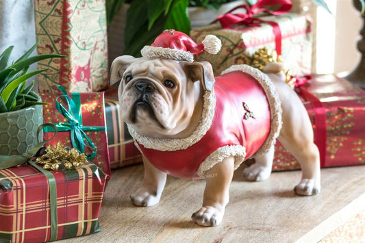 Christmas Bulldog Decorative Dog Ornament