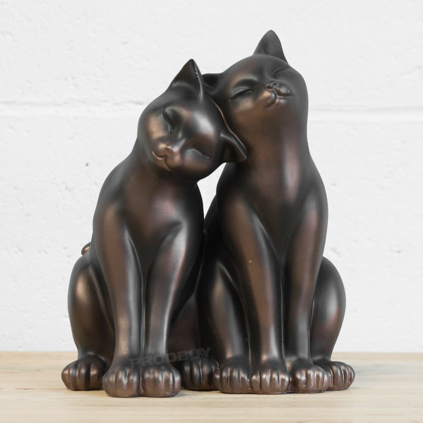 Loving Cat Friends 28cm Resin Decorative Ornamental Sculpture