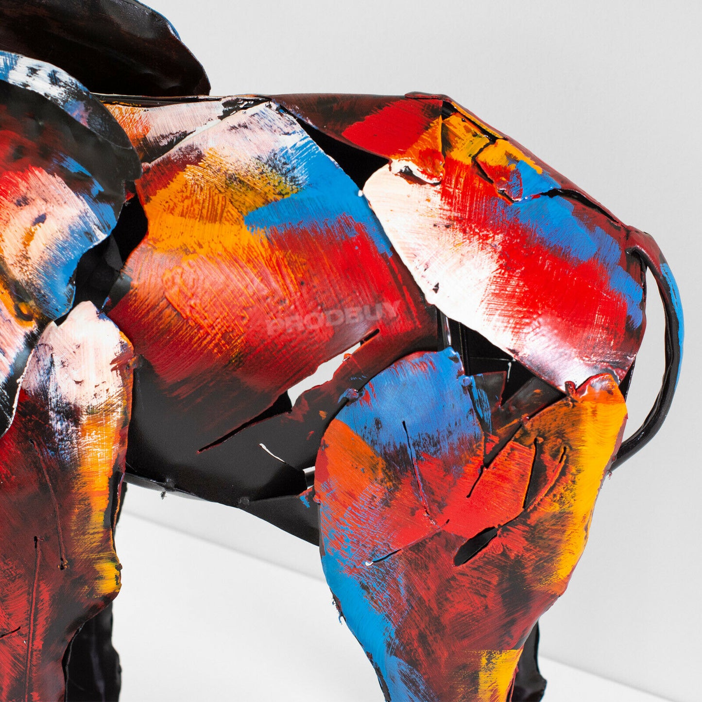 Large Metal Elephant Sculpture 70cm Long