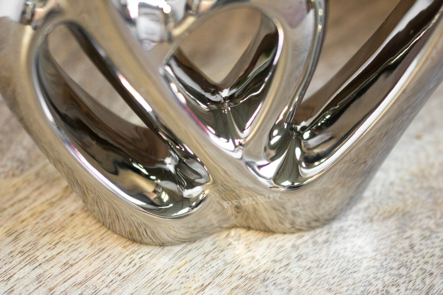 Silver Double Love Heart 15cm Decorative Ornament