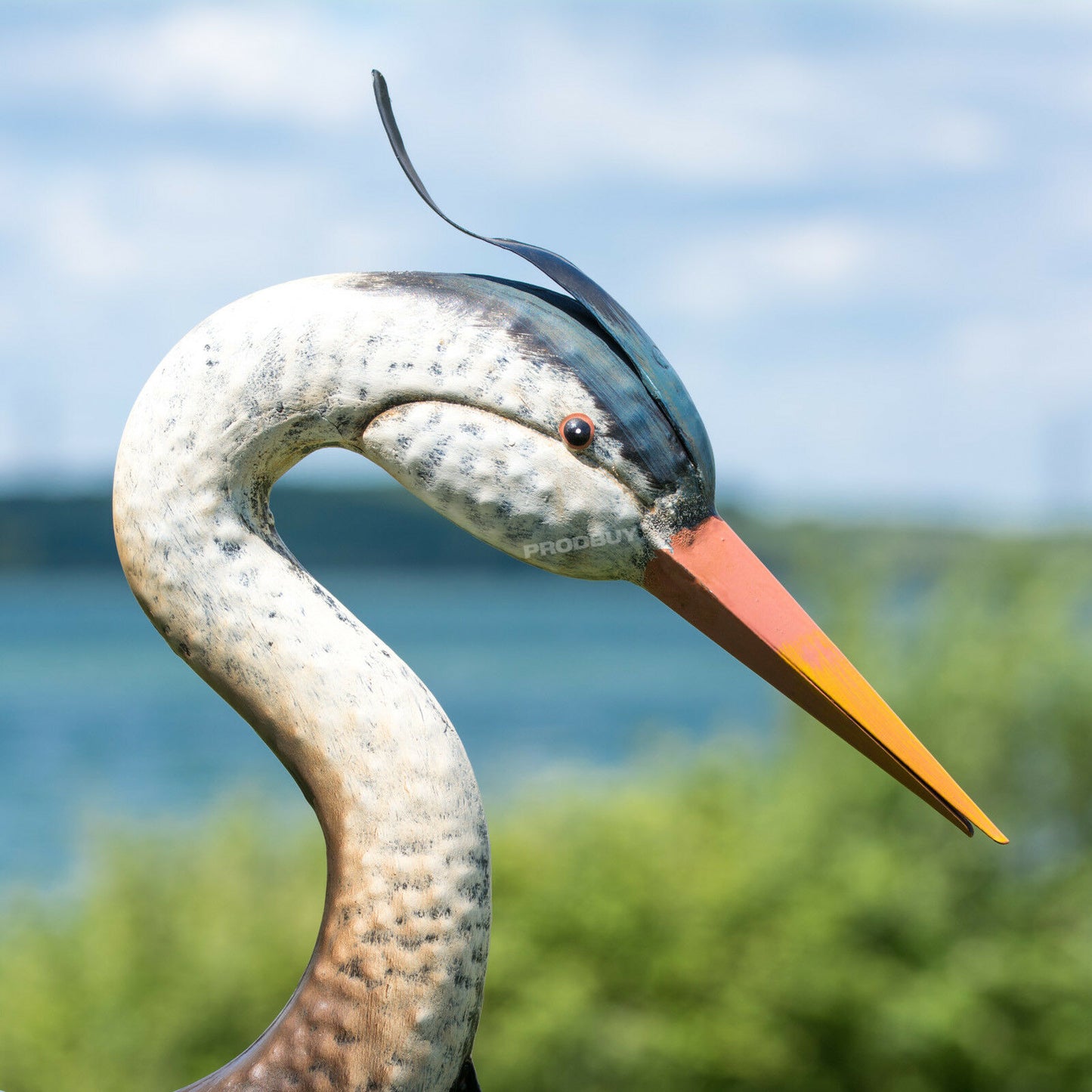 Tall Heron Garden Ornament Large 118cm Metal Bird