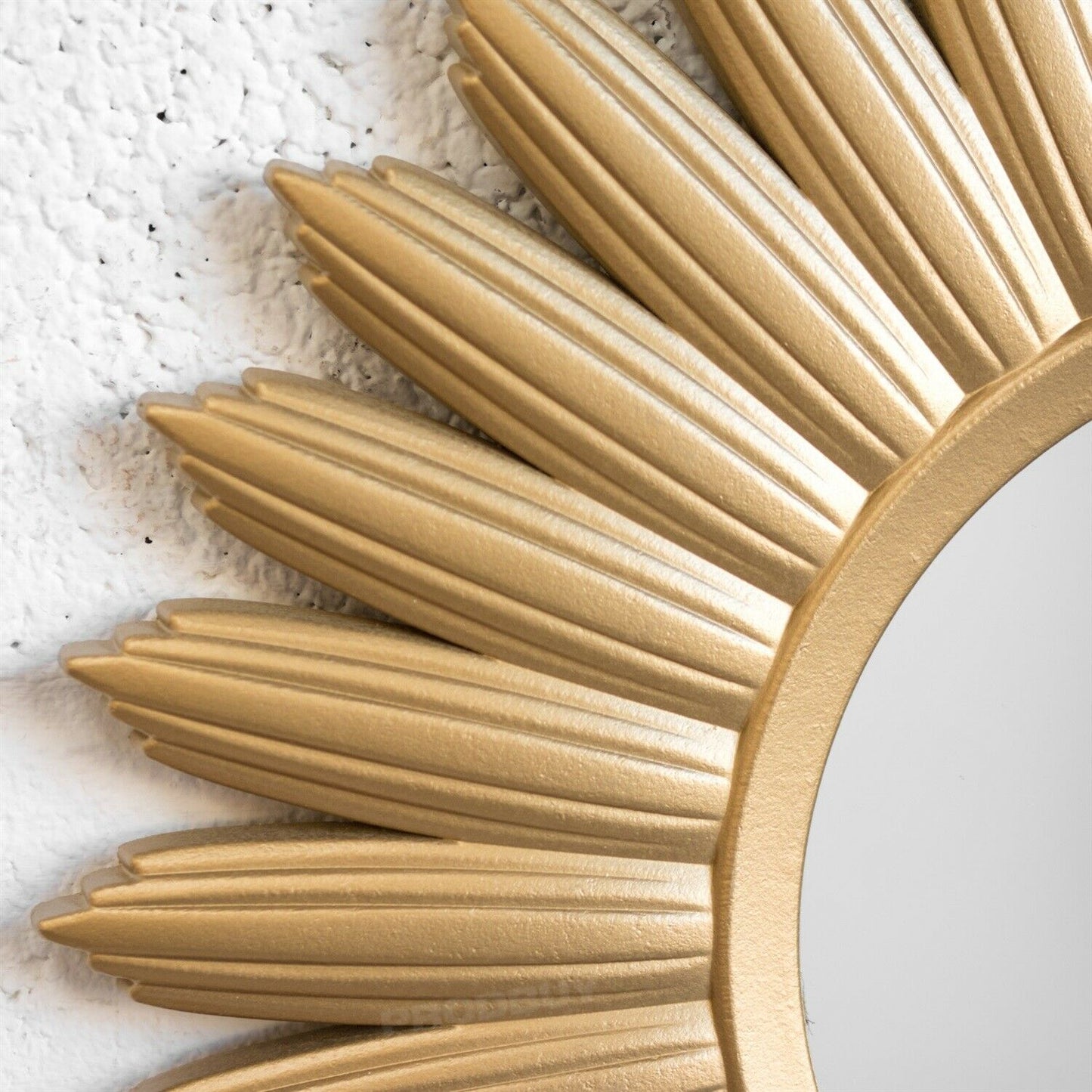 Gold Sunburst 40cm Round Small Round Wall Mirror