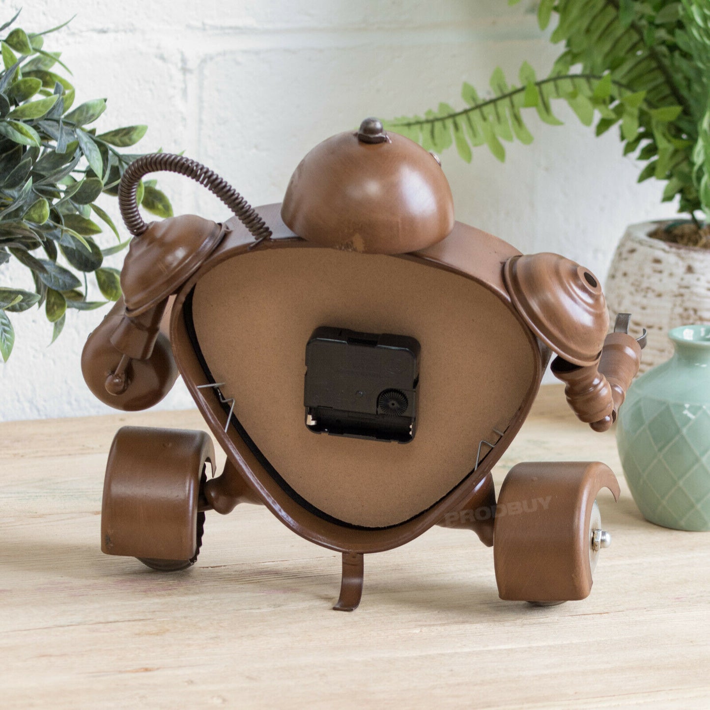 Steampunk Robot Metal Table Clock