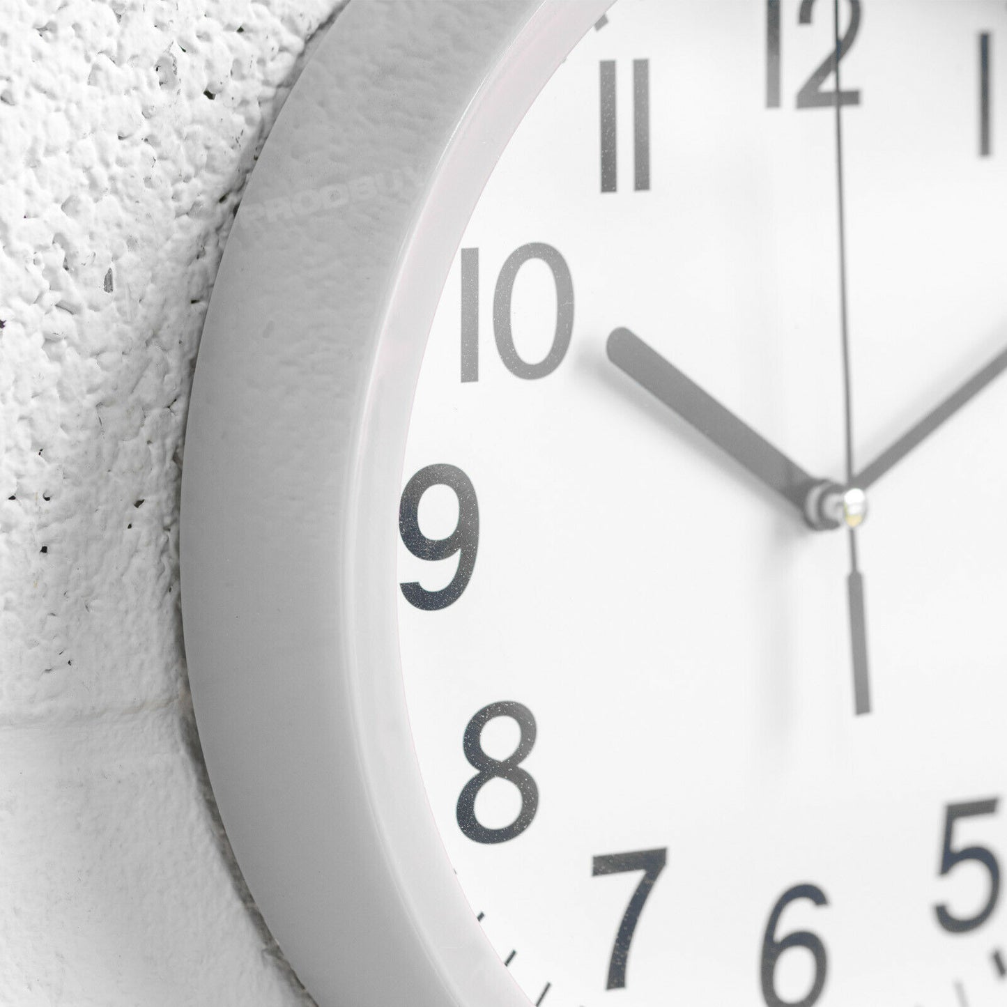 Grey 22cm Modern Plastic Wall Clock