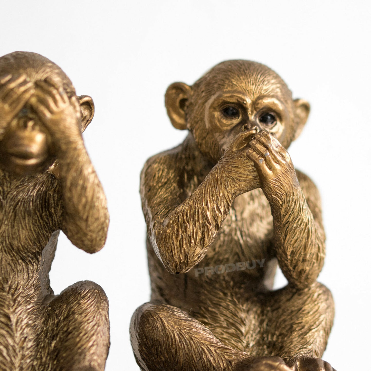 Bronze 3 Wise Monkeys Ornament See Speak Hear No Evil