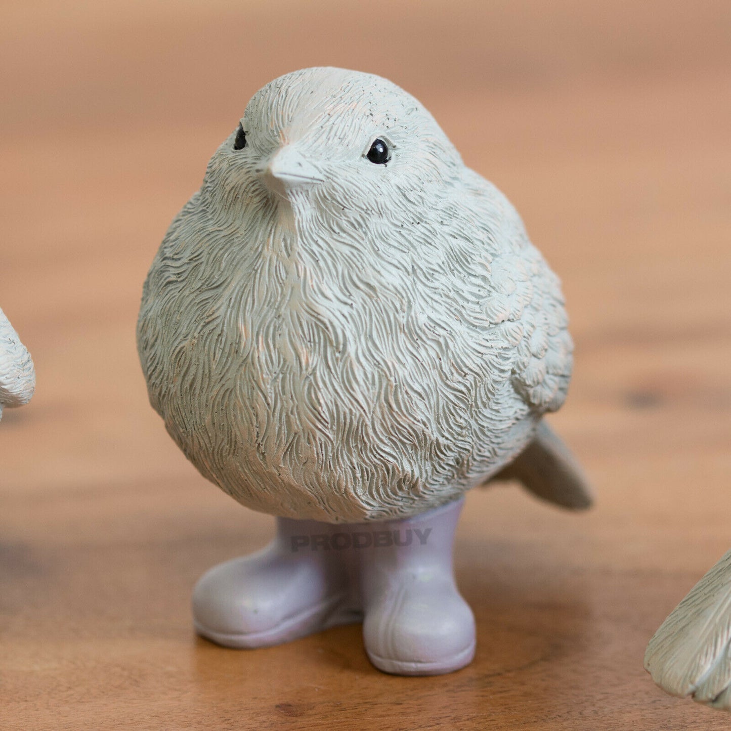 Set of 3 Grey Birds in Boots Ornaments