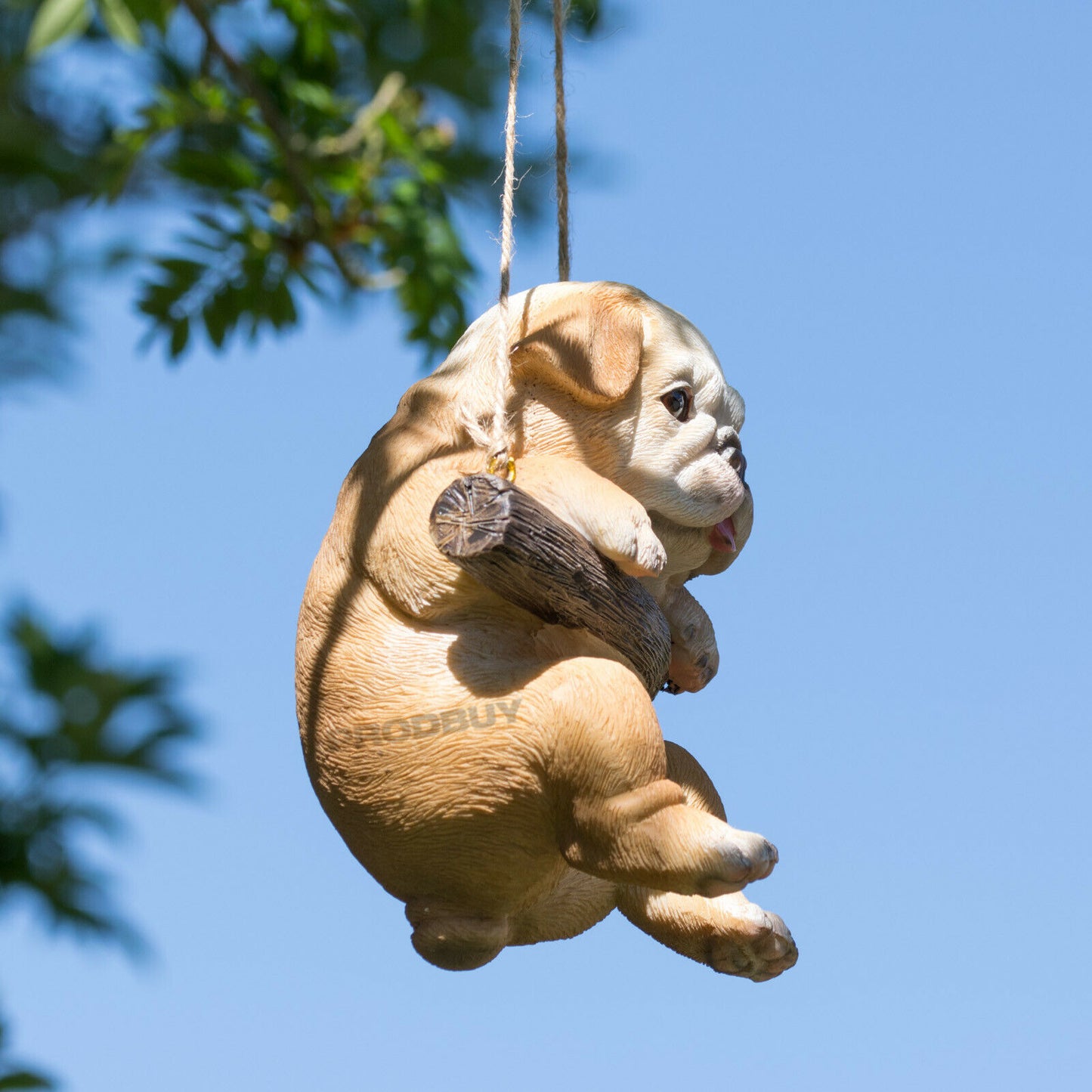 Small Bulldog Hanging Garden Ornament