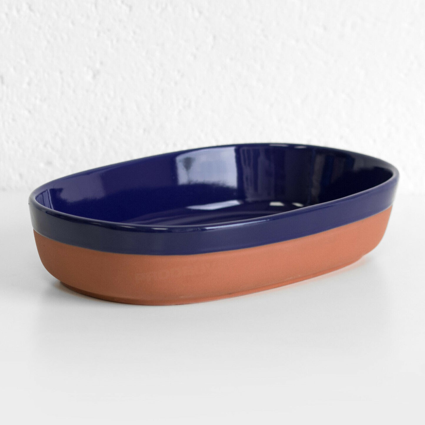 Blue Ceramic Terracotta Oval 11" Baking Dish
