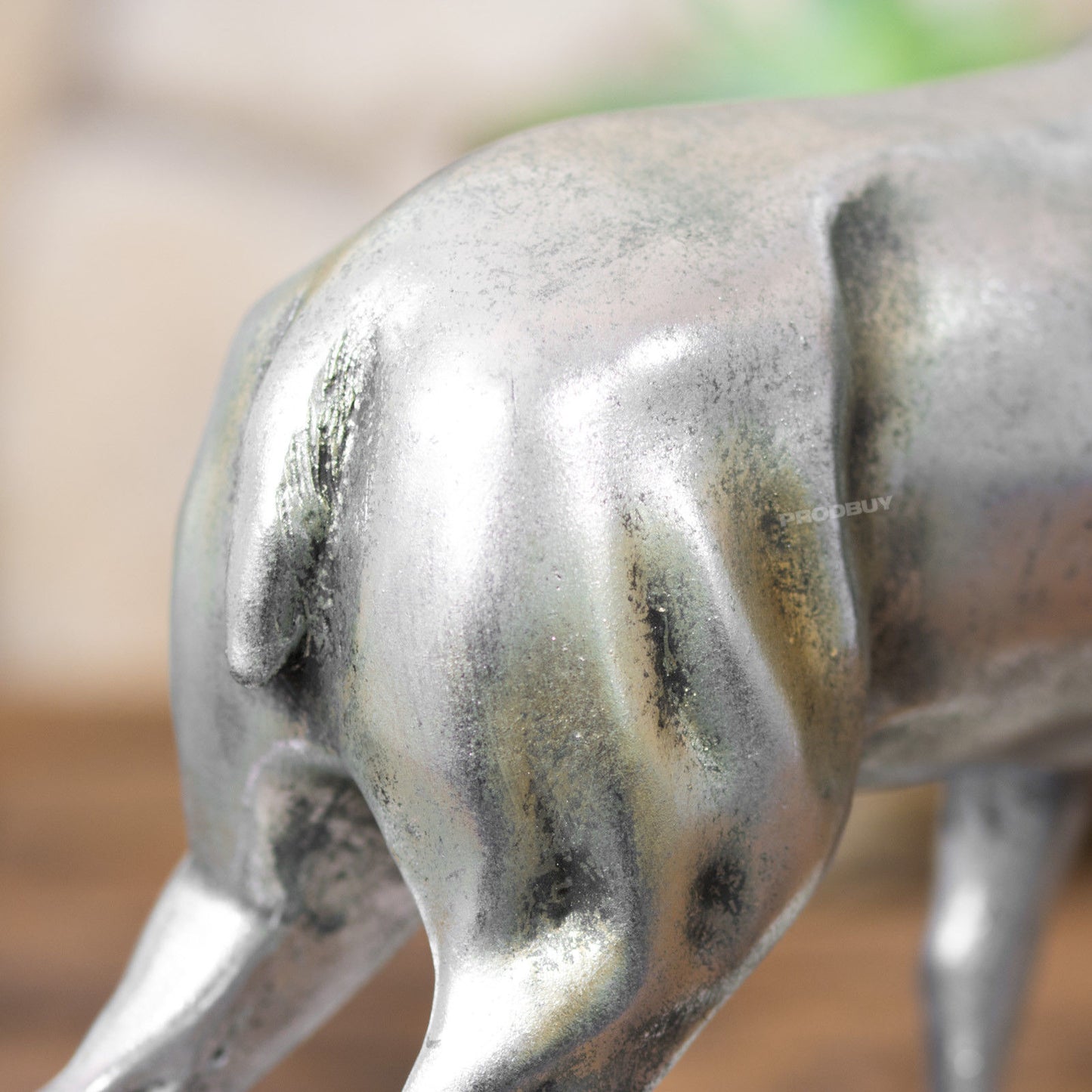 Large 39cm Silver Deer Stag Reindeer Ornament