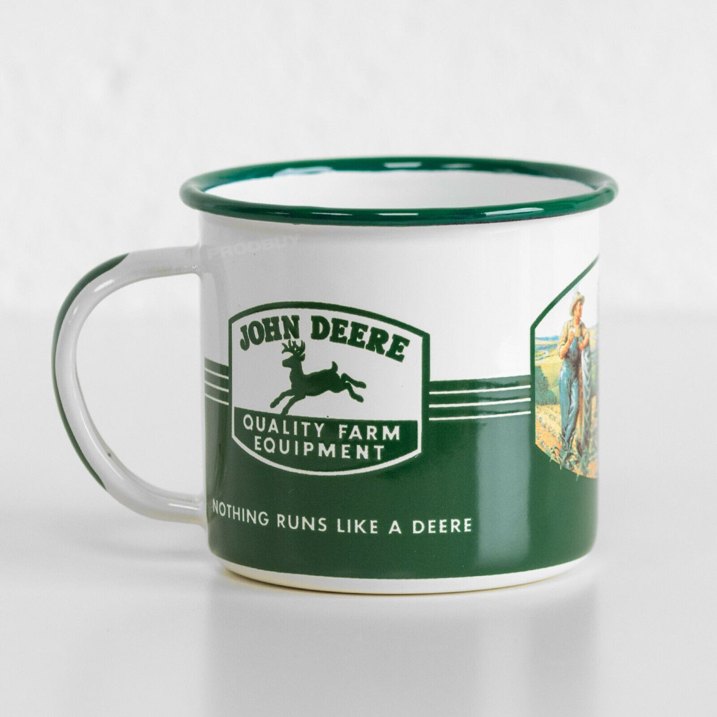 John Deere 'Quality Farm Equipment' Enamel Mug