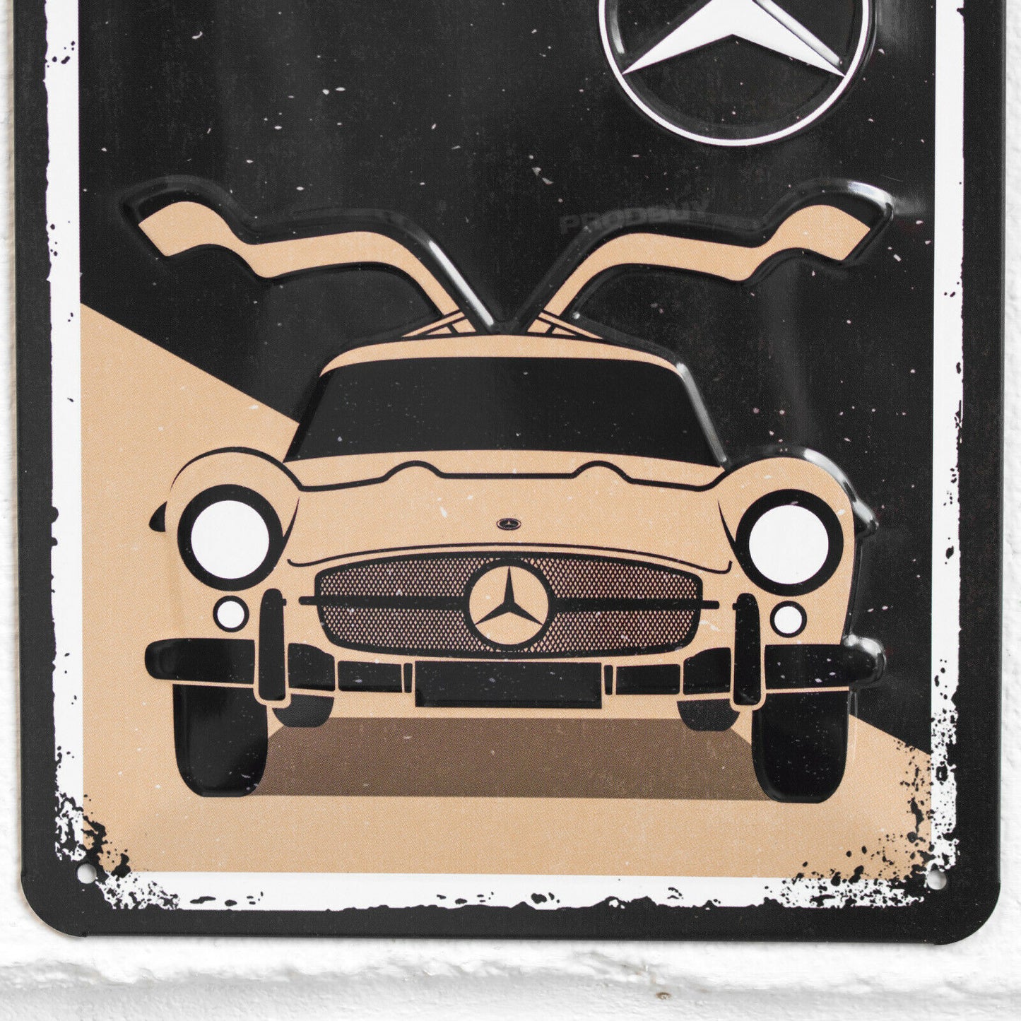 Mercedes-Benz '300 SL Gullwing' 20cm Metal Wall Sign